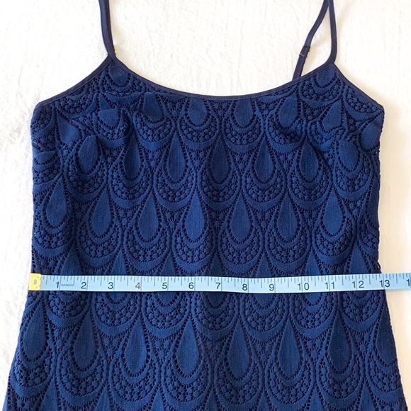 Lilly Pulitzer Dellaria paisley drop knit lace stretch dress in True Navy, xs - Picture 10 of 12